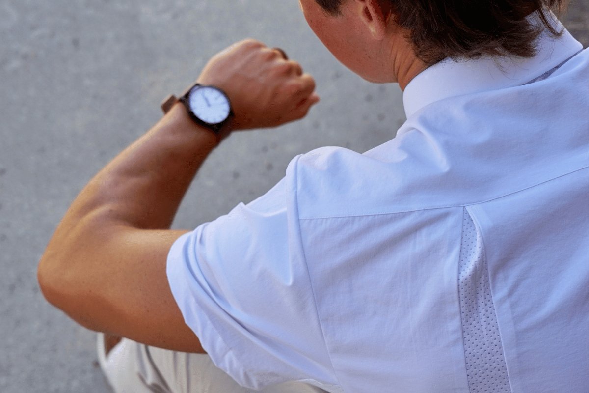 well fitting dress shirt BESPOKE - Mens Yellow Button Up Short Sleeve - Modern Fit this shirt seamlessly combines comfort with timeless elegance Elevate His Style: The Power