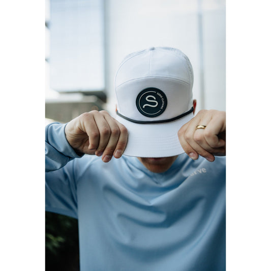 7 Panel White Hydro Hat - Serve Clothing