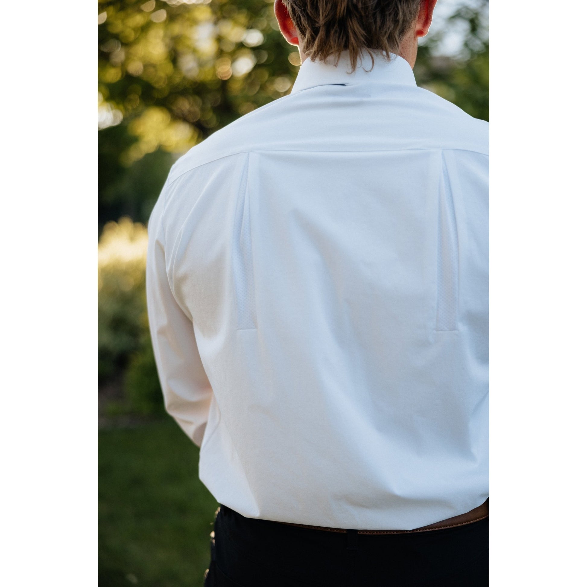 Breathable White Long Sleeve Dress Shirt - Serve Clothing