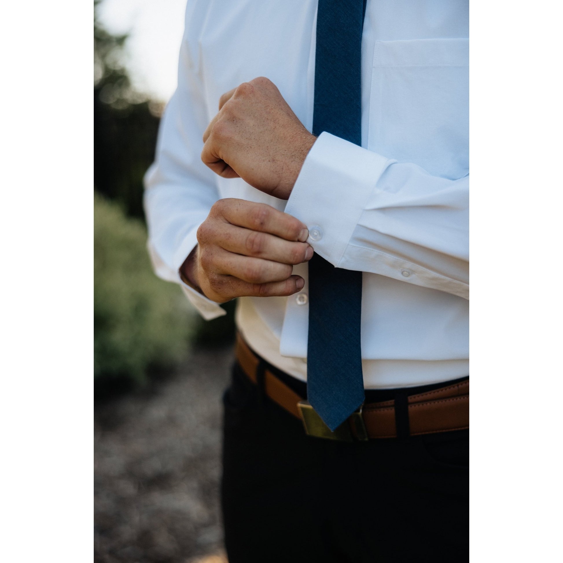 Breathable White Long Sleeve Dress Shirt - Serve Clothing