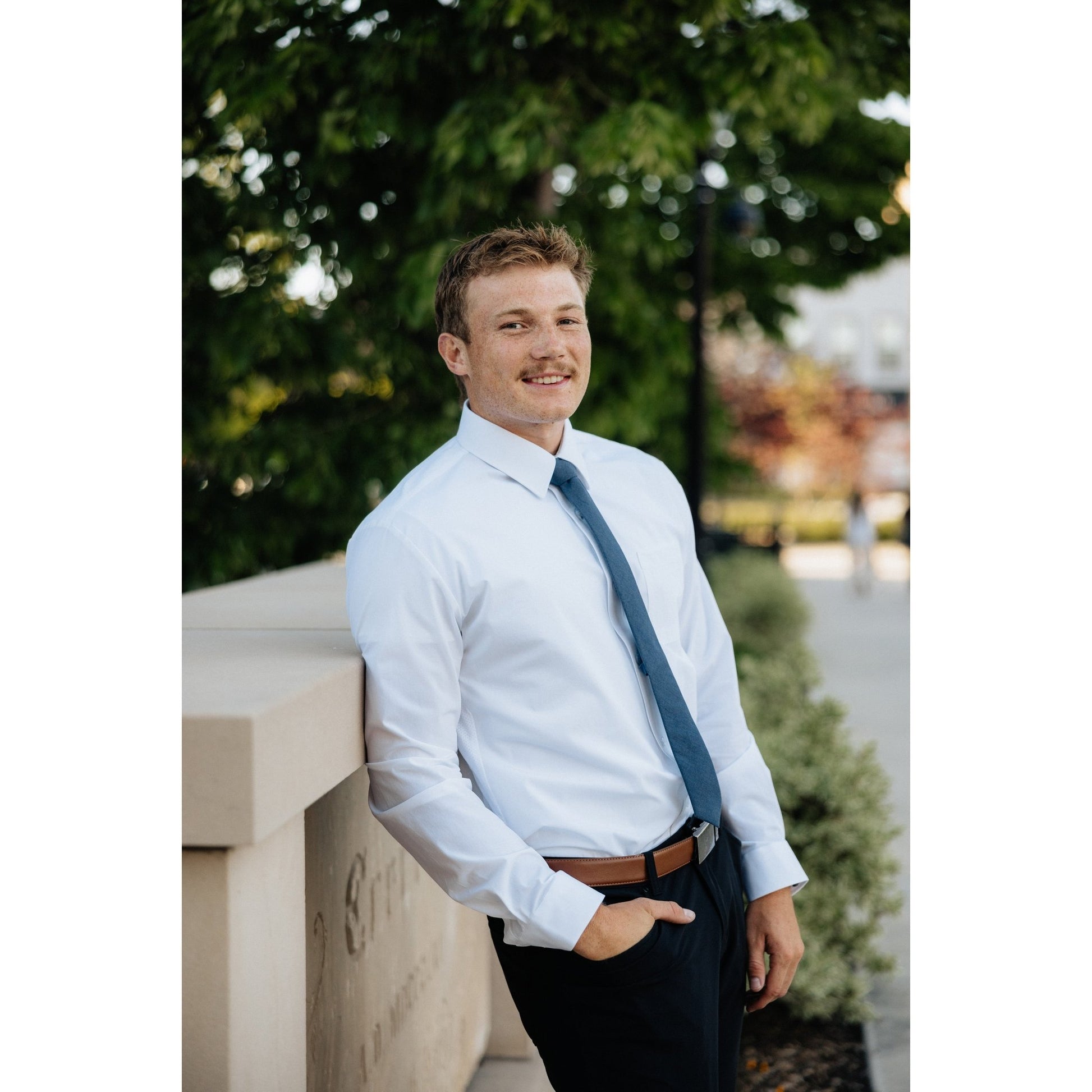 Breathable White Long Sleeve Dress Shirt - Serve Clothing