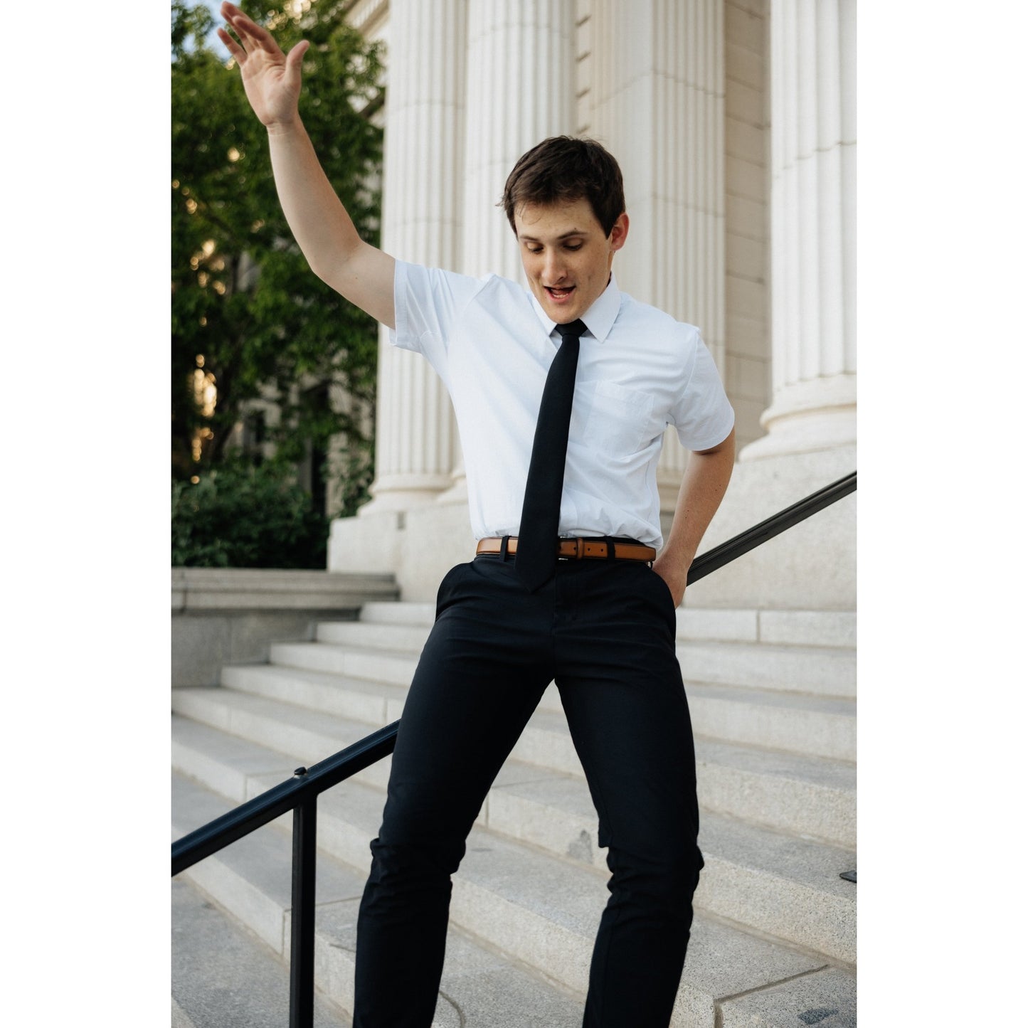 Breathable White Short Sleeve Dress Shirt - Serve Clothing