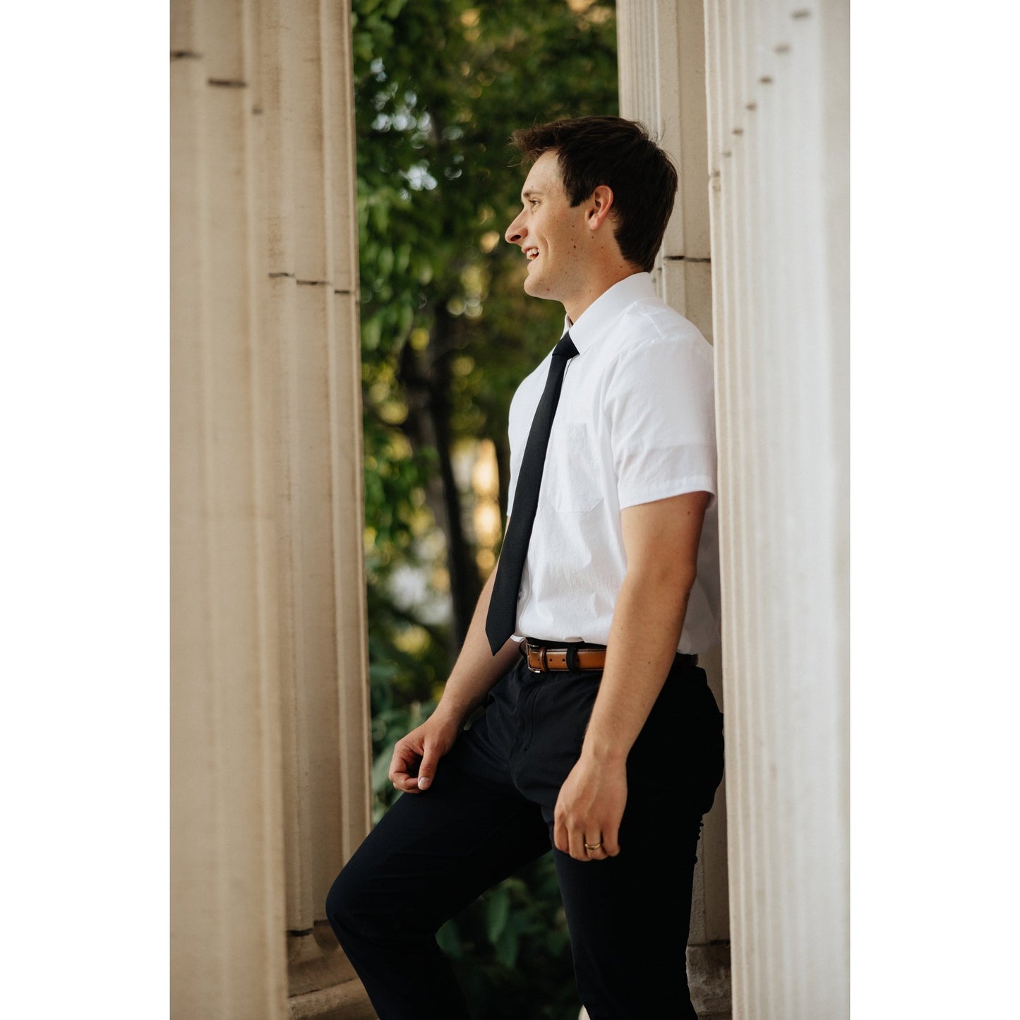 Breathable White Short Sleeve Dress Shirt - Serve Clothing