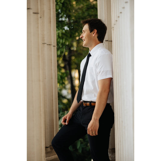 Breathable White Short Sleeve Dress Shirt