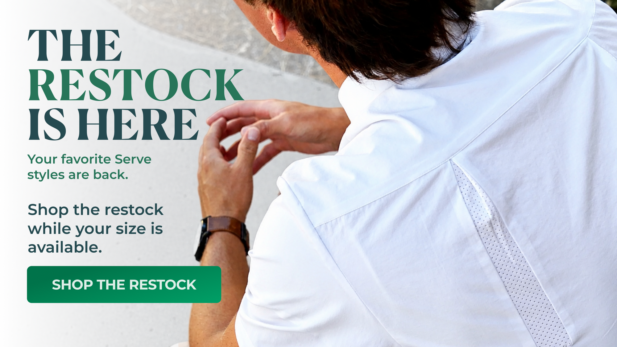 Serve Restock Banner