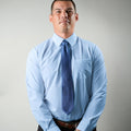 Breathable Blue Long Sleeve Dress Shirt
