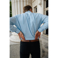 Breathable Blue Long Sleeve Dress Shirt