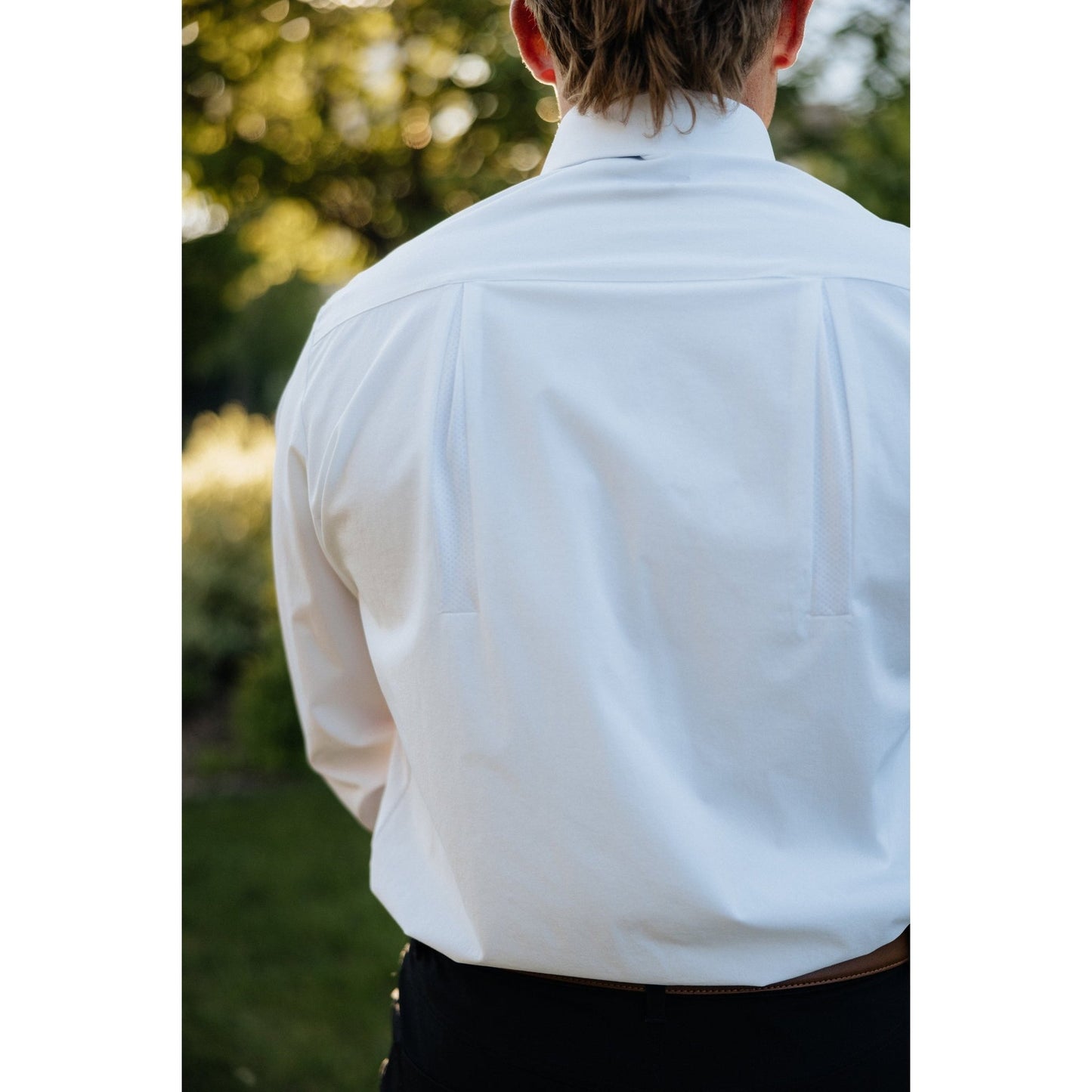 Breathable White Long Sleeve Dress Shirt