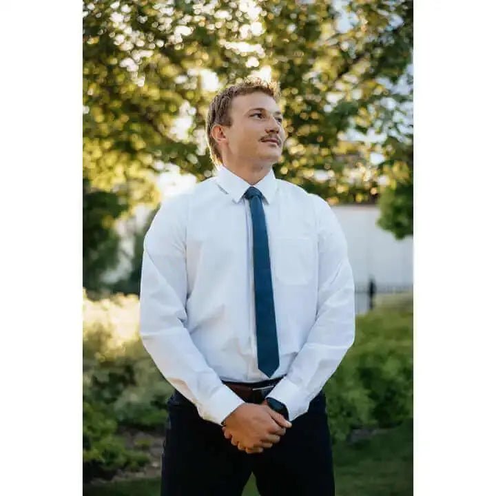 Breathable White Long Sleeve Dress Shirt - Serve Clothing