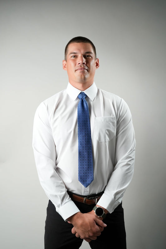 Breathable White Long Sleeve Dress Shirt - Serve Clothing